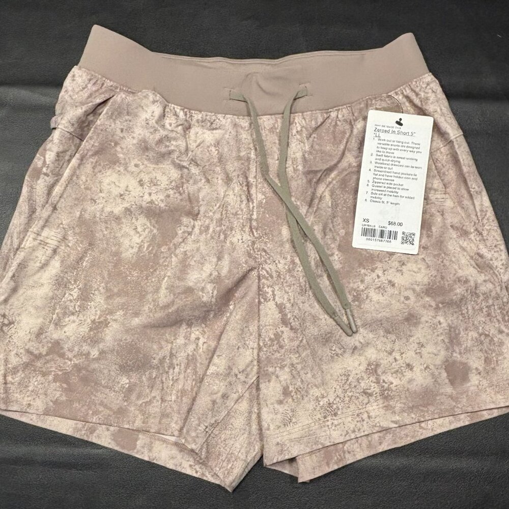 LULULEMON - Zeroed In Linerless Short 5" - CARO - XSMALL